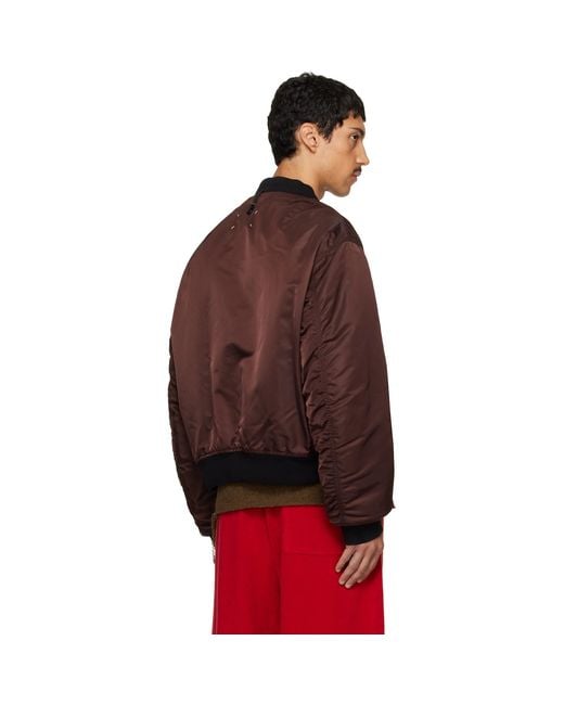 Maison Margiela Red Reversible Bomber Jacket for men