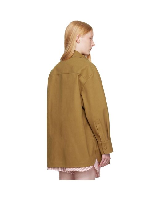 Stella McCartney Natural Tan Alter Faux-Suede Overshirt