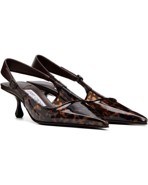 Jimmy Choo Brown Amel 50 Tortoiseshell Heels