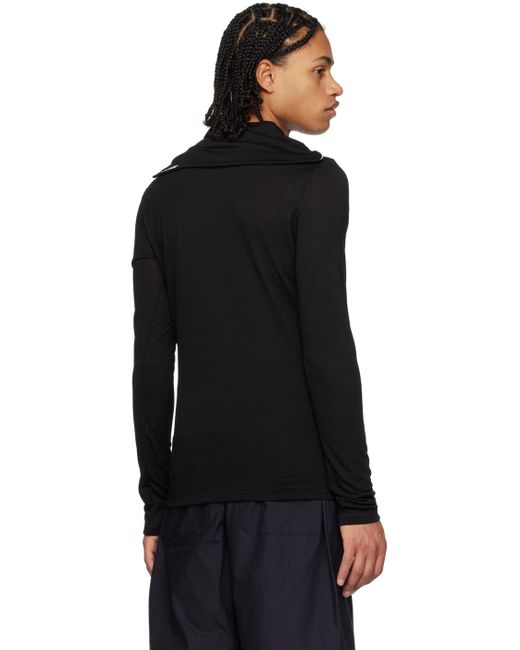 Jil Sander Black Zip-up Sweater for men