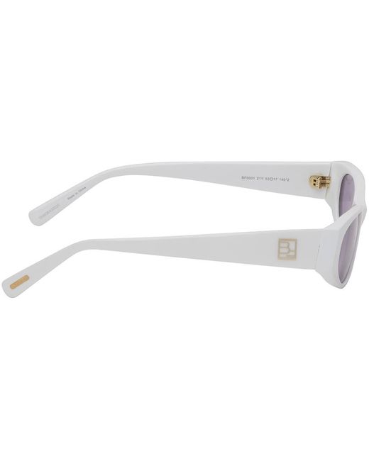 By Far White Rodeo Sunglasses