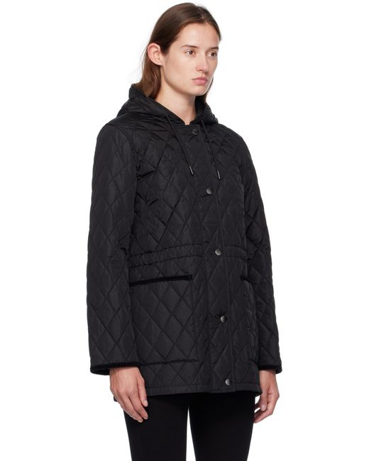 Burberry Black Quilted Nylon Coat