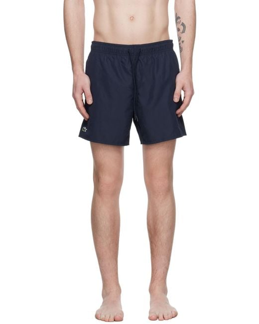 Lacoste Blue Navy Drawstring Swim Shorts for men
