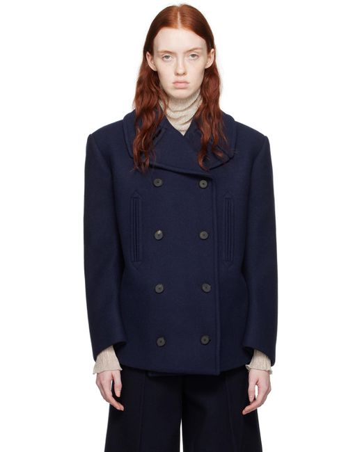 RECTO. Blue Double-breasted Jacket