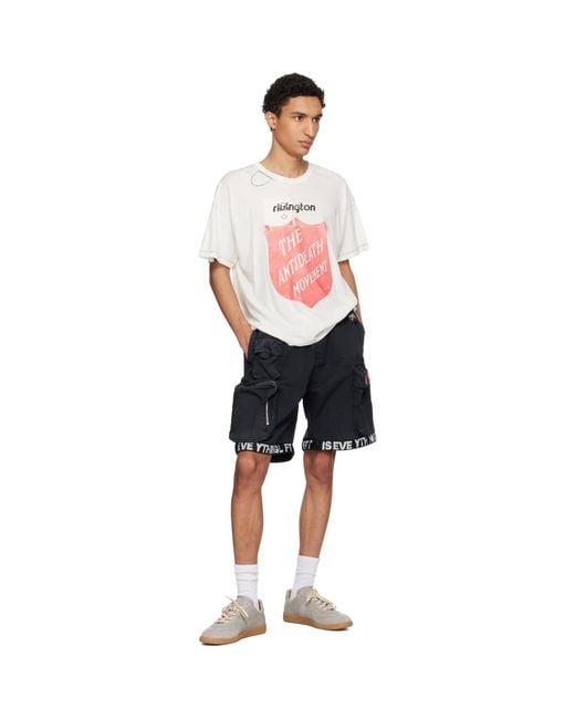 RIVINGTON roi Rebis Black Left Out Shorts for men