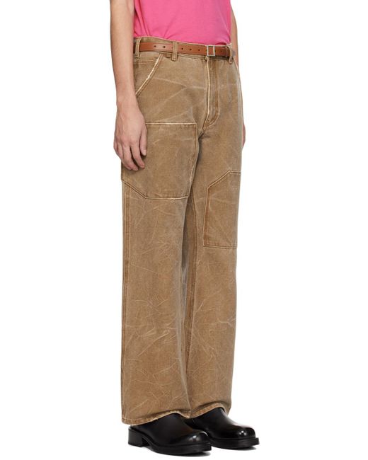 Acne Multicolor Brown Patch Trousers for men