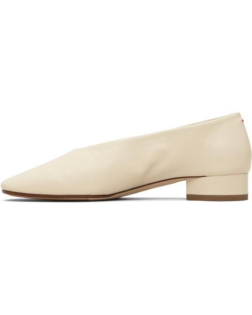 Aeyde Natural Off- Delia Low-Heeled Ballet Heels