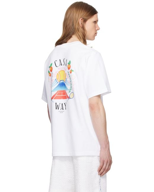 CASABLANCA 'Casa Way' Mountain T-Shirt in White for Men | Lyst