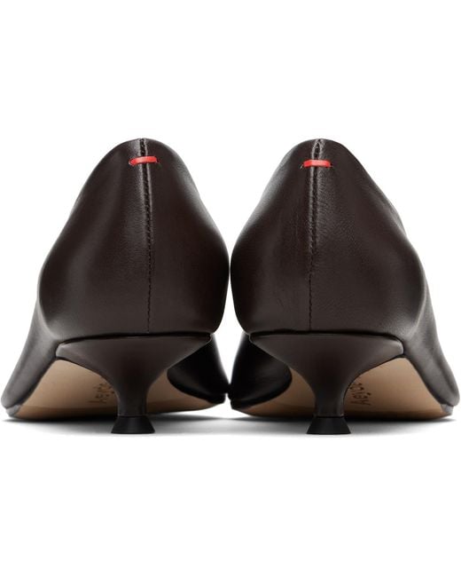 Aeyde Gray Cari Pointed-Toe Heels