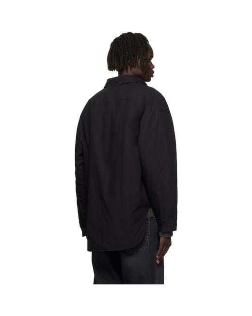 Acne Black Button-Up Overshirt for men