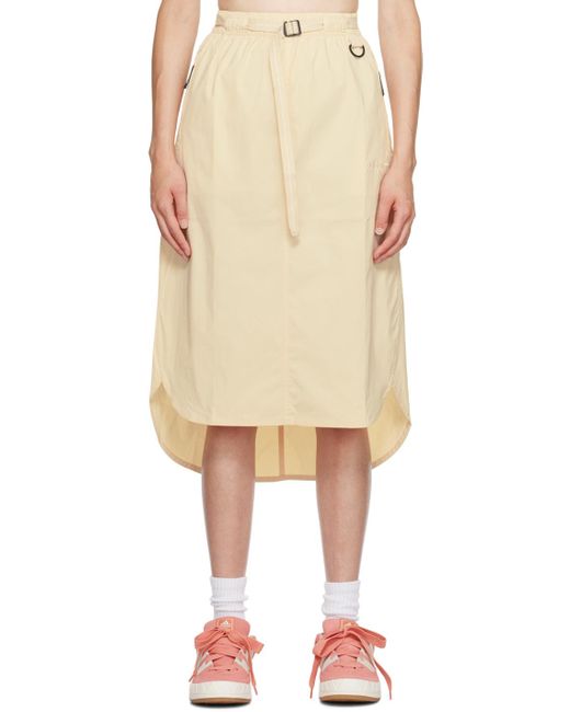 Adidas Originals Natural Beige Belted Midi Skirt
