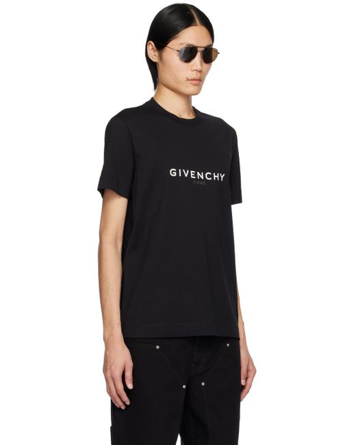 T-shirt noir à logos Givenchy pour homme en coloris Black