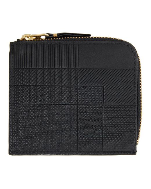 comme des garcons half zip wallet blue