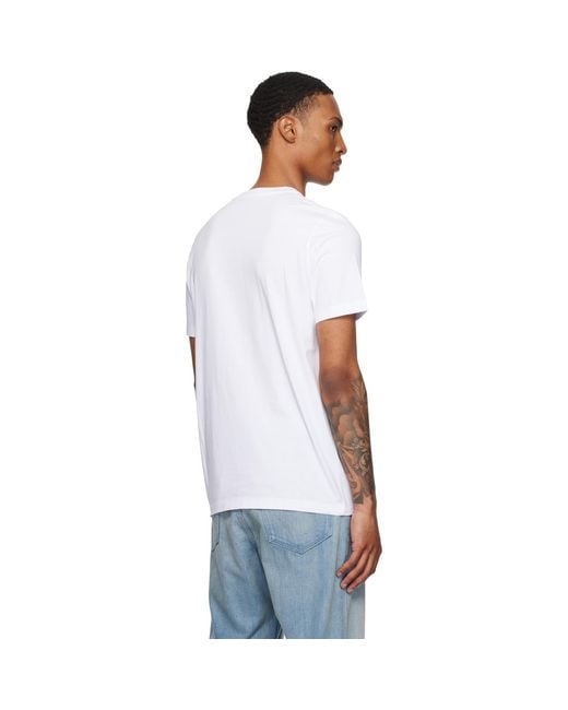 Moncler White Three-Pack Logo Patch Cotton T-Shirts for men