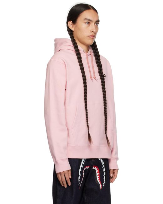 A Bathing Ape Pink Ape Head One Point Hoodie for men