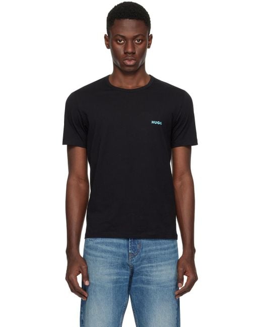 HUGO Black Three-Pack T-Shirts for men
