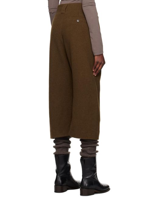 Lemaire Black Brown Curved Trousers