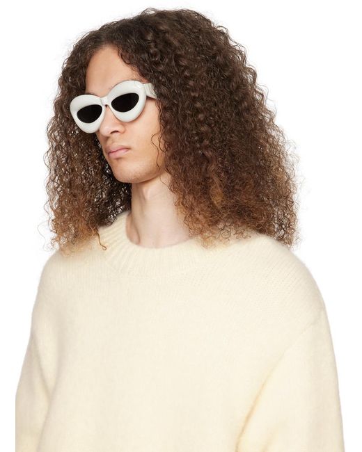 Loewe Black Gray Inflated Cat-eye Sunglasses for men
