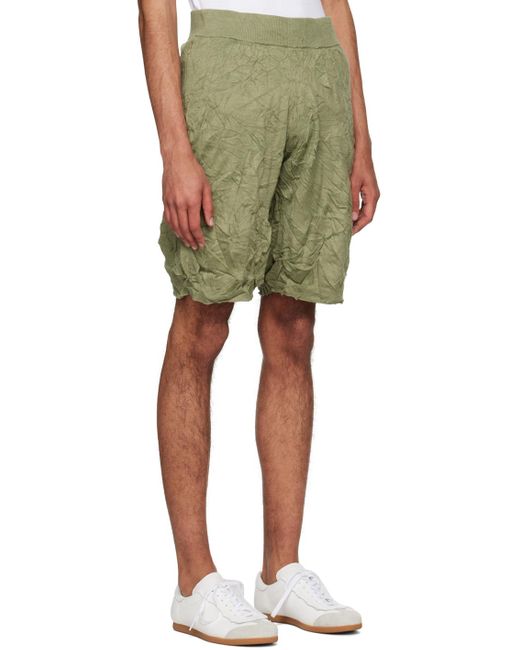 T/SEHNE Green Ssense Exclusive Shorts for men