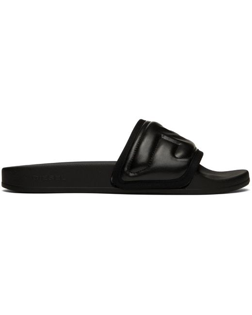 【関税込み】Diesel ブラック Sa-Mayemi Puf X サンダル SA-MAYEMI PUF X: Pool slides with puffy D logo | Diesel