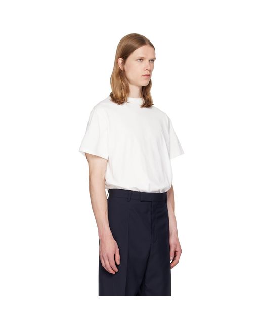 Jil Sander White Three-Pack Crew-Neck T-Shirts for men