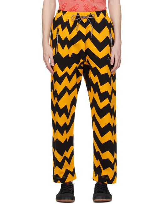 Vivienne Westwood Yellow & Black Graphic Sweatpants for men