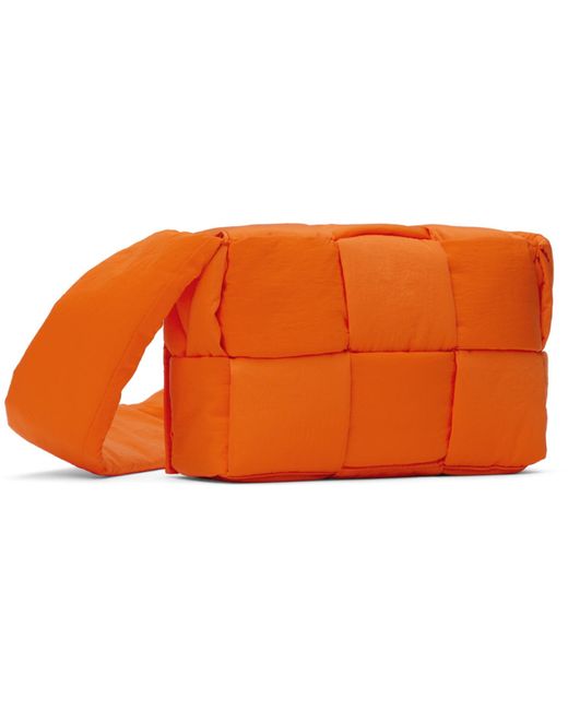 Bottega Veneta Orange Small Padded Tech Cassette Bag for men