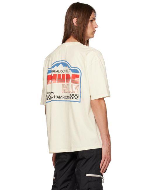 Rhude Black Off-white Paradiso Rally T-shirt for men