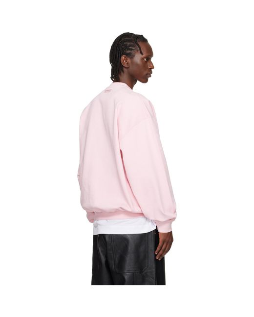 Vetements Pink 'Paris' Embroidered Sweatshirt for men