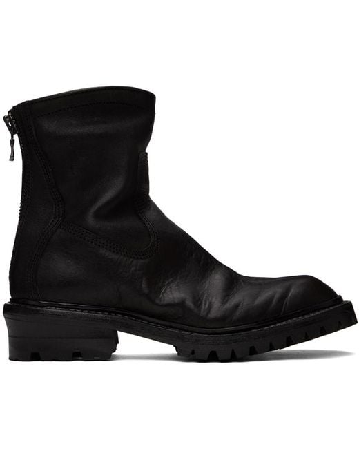 Julius Black Zip Chelsea Boots for men