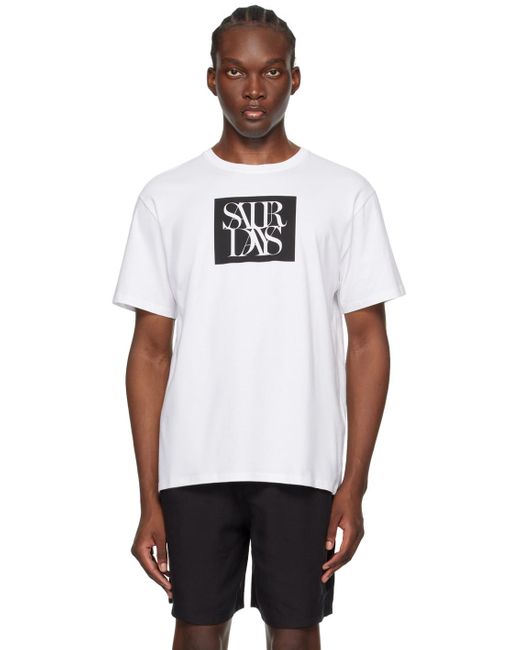 Saturdays NYC White Miller Block Standard T-Shirt for men