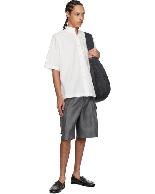 Homme Plissé Issey Miyake White Streamline Shirt for men