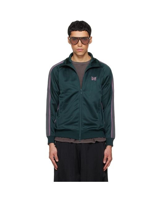 Needles Blue Poly Smooth Track Jacket for men
