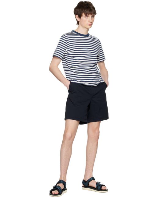 Norse Projects Blue Navy Aros Shorts for men