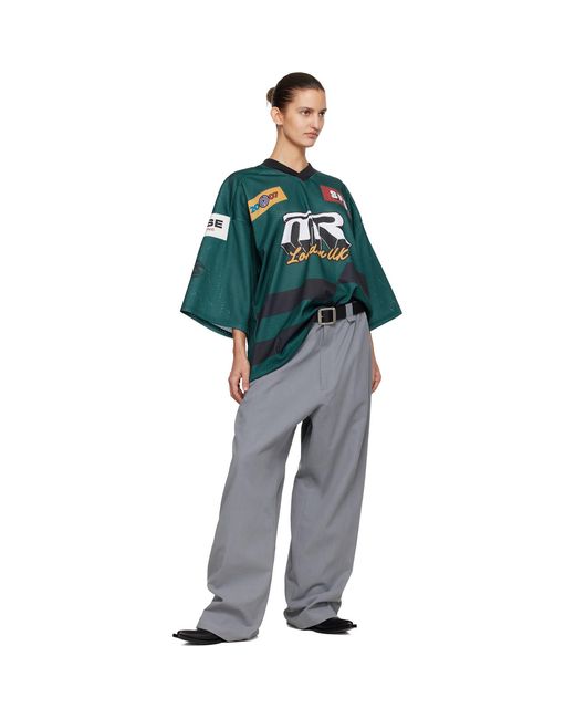 Martine Rose Green Oversized Hockey Jersey