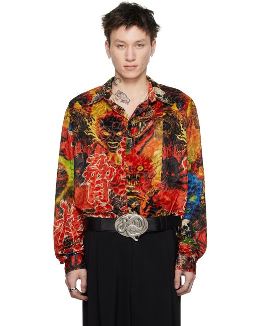 Lu'u Dan Red Misfit Shirt for men