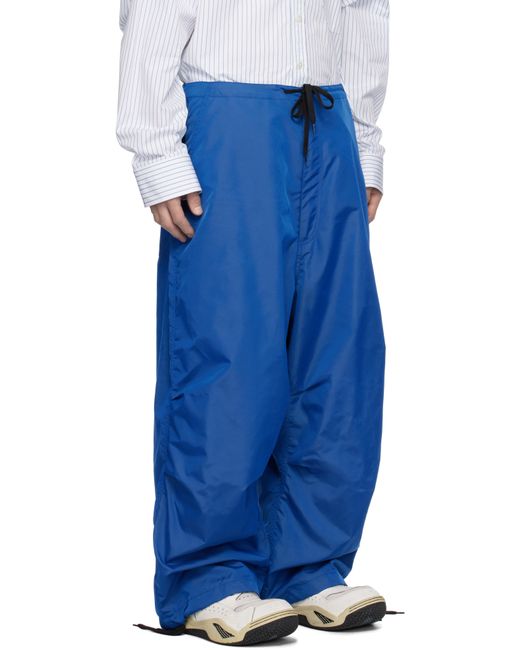 メンズ Hed Mayner Reebokエディション ブルー サテン トラックパンツ Blue
