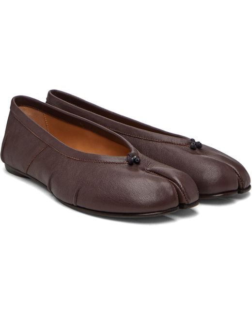 Maison Margiela Brown Tabi Ballerina Flats