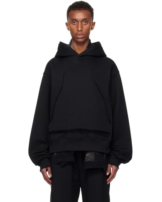 メンズ NULLUS Ssense限定 ブラック Slit Cut フーディ Black