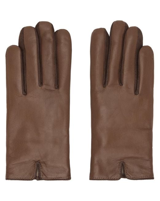 Handsome Stockholm Brown Ssense Exclusive Essentials Gloves for men