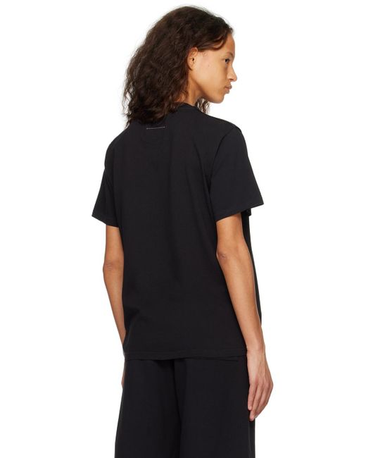 MM6 by Maison Martin Margiela Black Two-Layer T-Shirt