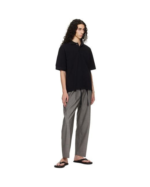 Studio Nicholson Black Balaton Jersey Polo for men