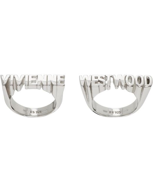 Vivienne Westwood Black Essex Ring Set