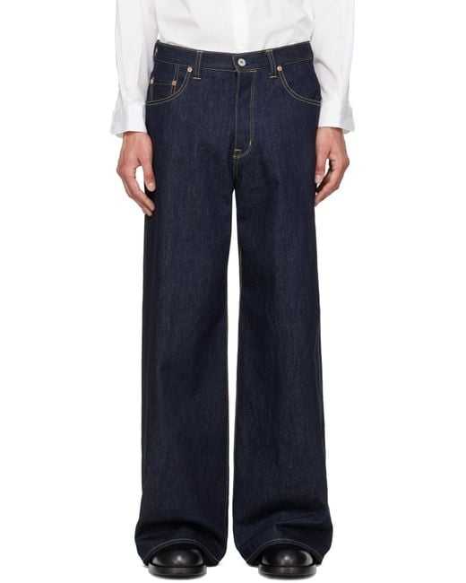 Fumito Ganryu Blue Reverse 5P Jeans for men