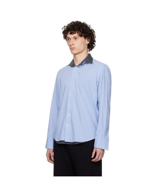 PROTOTYPES Black Double Layer Shirt for men