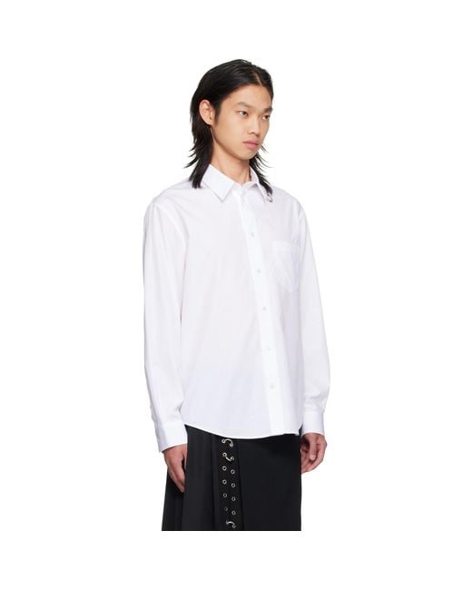 Simone Rocha White Split Ring Classic Shirt for men