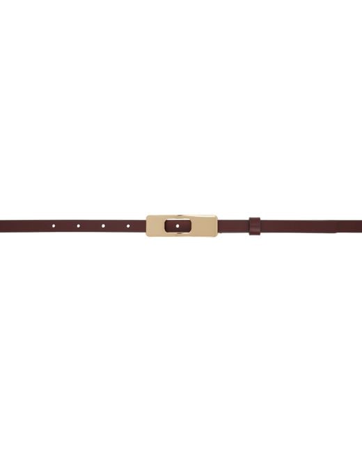 Tory Burch Black Burgundy Buckle Belt