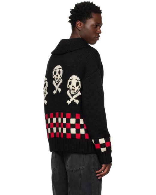 ANDERSSON BELL Black Hooded Cardigan for men