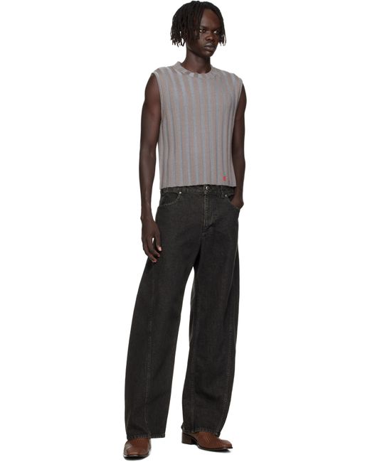 Eckhaus Latta Black Taupe & Keyboard Vest for men