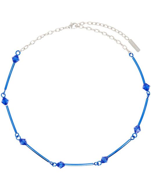 Hugo Kreit Blue Ssense Exclusive Spark Chain Necklace for men